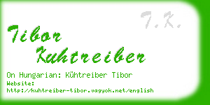 tibor kuhtreiber business card